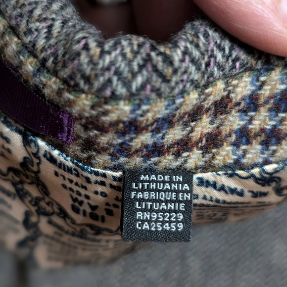 Ted Baker Wool Herringbone Blazer Women’s Brown Tweed Elbow Patch Jacket 2 - Picture 7 of 11